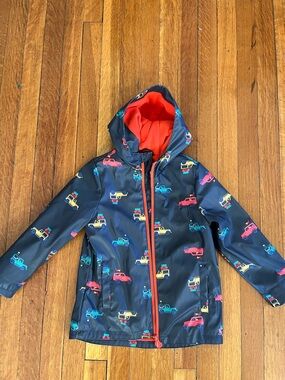 Joules Navy Car Raincoat with Fleece Lining Size 6